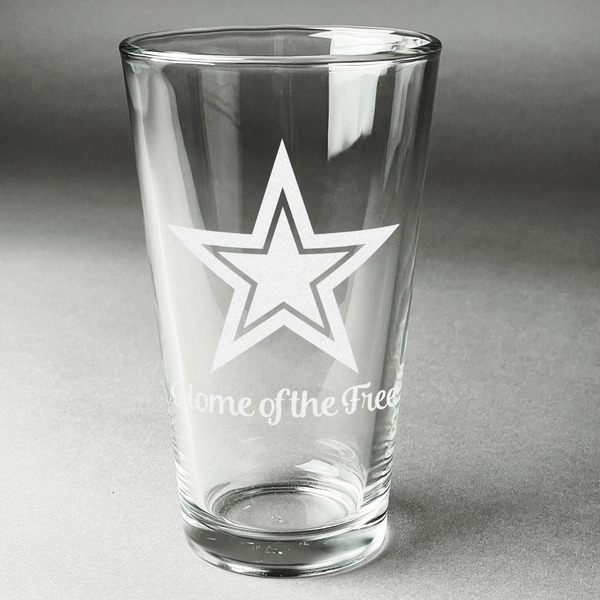 Custom American Quotes Pint Glass - Engraved