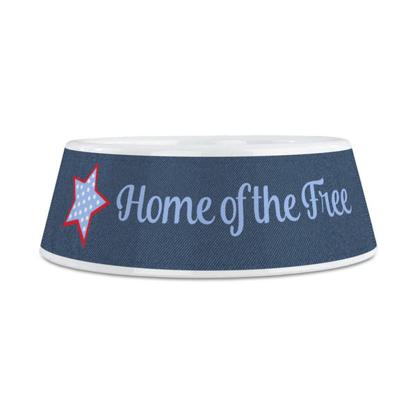 American Quotes Plastic Dog Bowls - Medium - FRONT