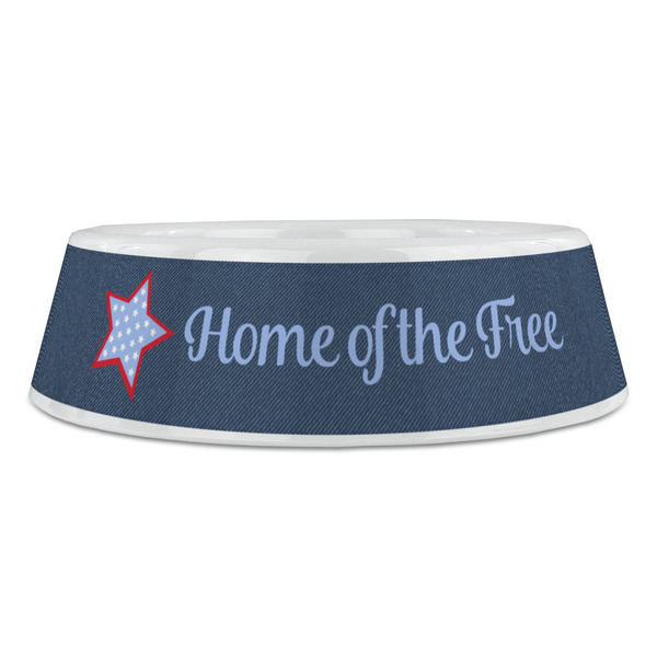 American Quotes Plastic Pet Bowls - Large - FRONT