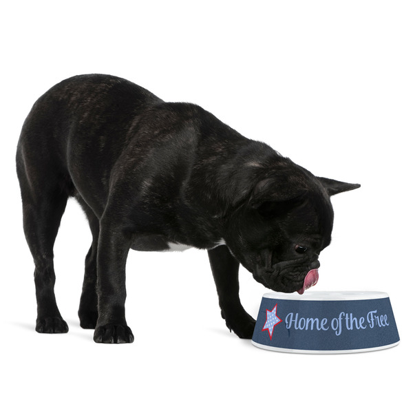 American Quotes Plastic Pet Bowls - Medium - LIFESTYLE