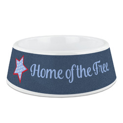 American Quotes Plastic Dog Bowl