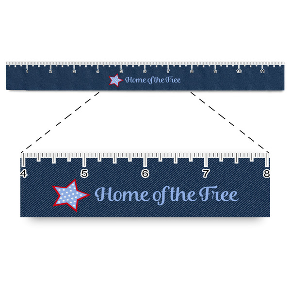 Custom American Quotes Plastic Ruler - 12"