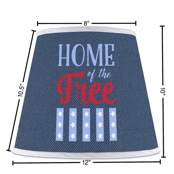 American Quotes Poly Film Empire Lampshade - Dimensions