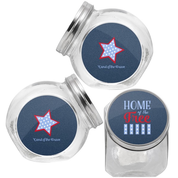 American Quotes Puppy Treat Jar - Top Left Right