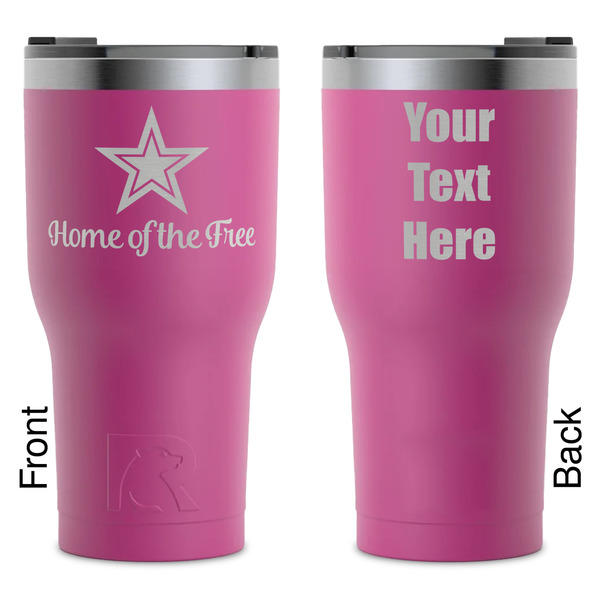 Custom American Quotes RTIC Tumbler - Magenta - Laser Engraved - Double-Sided