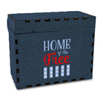 American Quotes Wood Recipe Box - Full Color Print