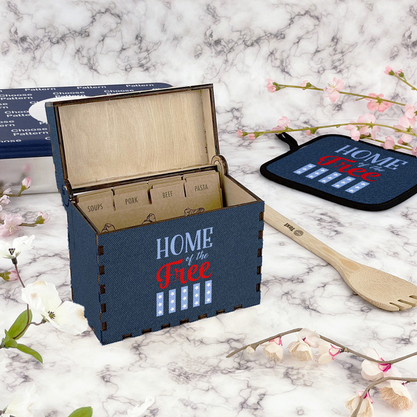 American Quotes Recipe Box - Full Color - In Context