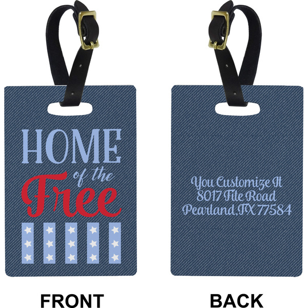 American Quotes Rectangle Luggage Tag (Front + Back)