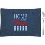 American Quotes Glass Rectangular Appetizer / Dessert Plate