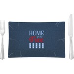 American Quotes Rectangular Glass Lunch / Dinner Plate - Single or Set
