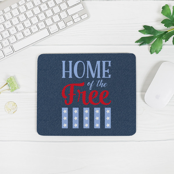 American Quotes Rectangular Mouse Pad - LIFESTYLE 2