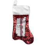 American Quotes Reversible Sequin Stocking - Red