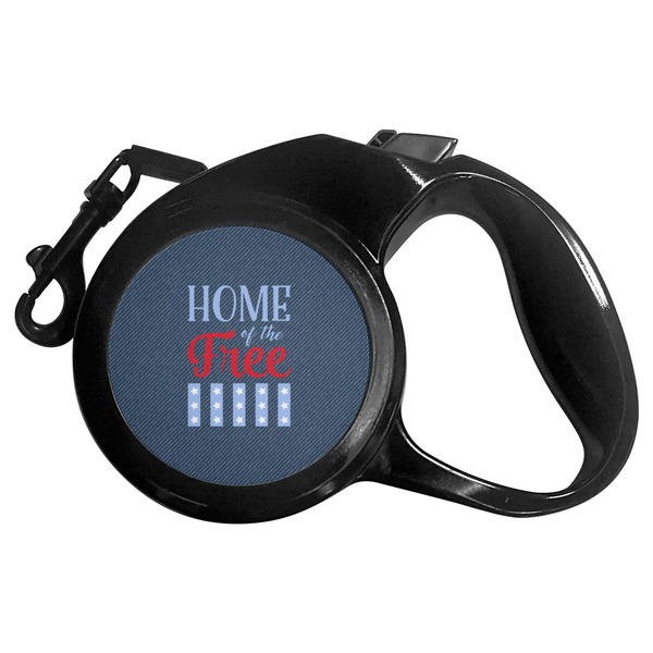 Custom American Quotes Retractable Dog Leash - Small (Personalized)