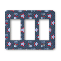 American Quotes Rocker Style Light Switch Cover - Three Switch