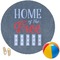 American Quotes Round Beach Towel