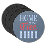 American Quotes Round Rubber Backed Coasters - Set of 4