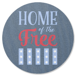 American Quotes Round Rubber Backed Coaster (Personalized)