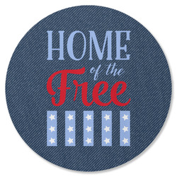 American Quotes Round Rubber Backed Coaster