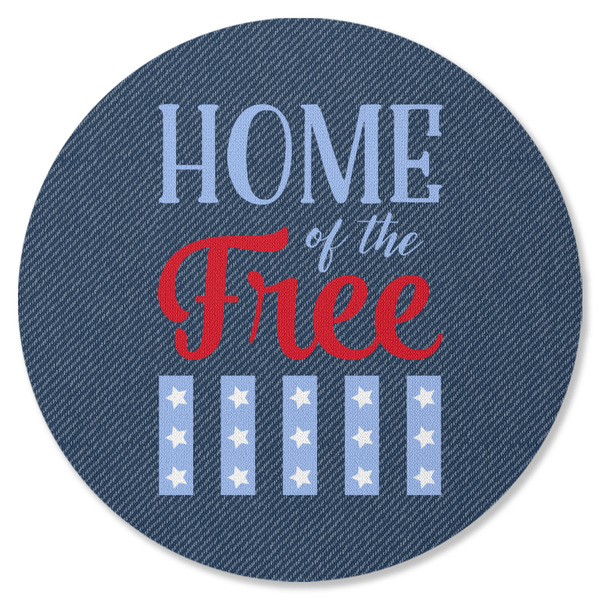 American Quotes Round Coaster Rubber Back - Single