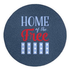 American Quotes 5' Round Indoor Area Rug