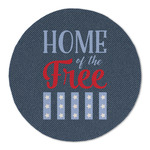 American Quotes Round Linen Placemat - Single Sided