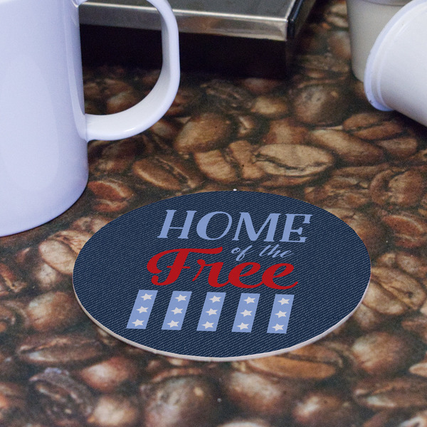 American Quotes Round Paper Coaster - Front