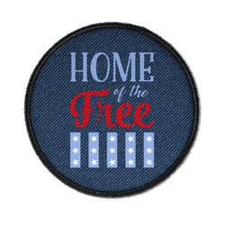 American Quotes Iron On Round Patch