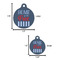 American Quotes Round Pet ID Tag - Large - Comparison Scale