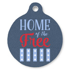 American Quotes Round Pet ID Tag - Large