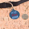 American Quotes Round Pet ID Tag - Large - In Context
