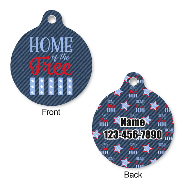 American Quotes Round Pet Tag - Front & Back