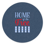 American Quotes Round Stone Trivet