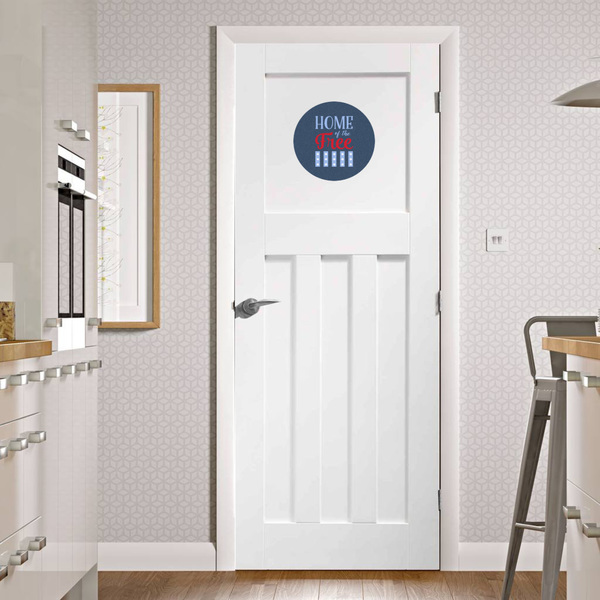 American Quotes Round Wall Decal on Door