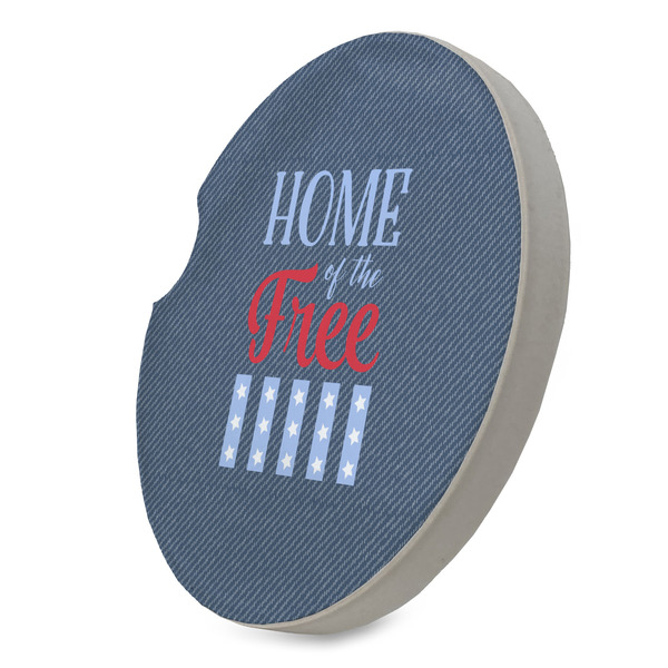American Quotes Sandstone Car Coaster - STANDING ANGLE