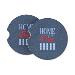 American Quotes Sandstone Car Coasters (Personalized)