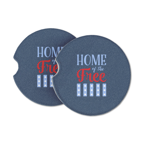 Custom American Quotes Sandstone Car Coasters - Set of 2