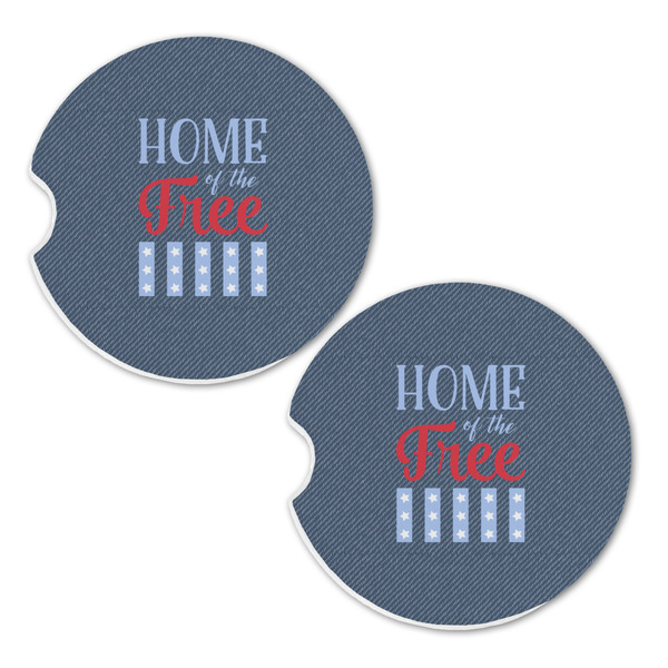 American Quotes Sandstone Car Coasters - Set of 2