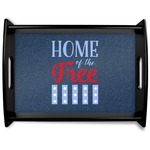 American Quotes Black Wooden Tray - Large