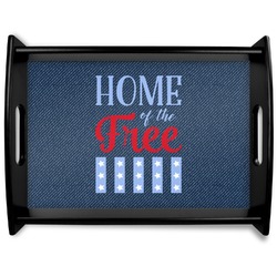 American Quotes Black Wooden Tray - Large