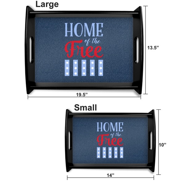 American Quotes Serving Tray Black Sizes