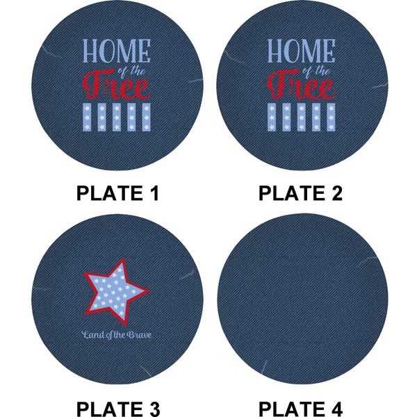 American Quotes Set of Appetizer / Dessert Plates (Approval)