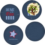 American Quotes Set of 4 Glass Lunch / Dinner Plate 10" (Personalized)