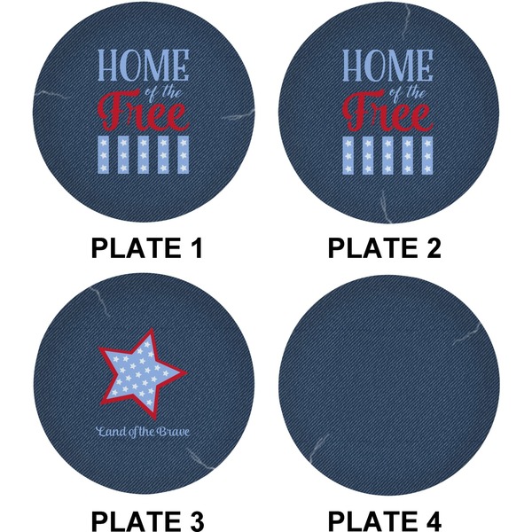 American Quotes Set of Lunch / Dinner Plates (Approval)