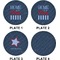 American Quotes Set of Lunch / Dinner Plates (Approval)