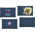 American Quotes Set of 4 Glass Rectangular Lunch / Dinner Plate (Personalized)