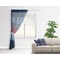 American Quotes Sheer Curtain With Window and Rod - in Room Matching Pillow