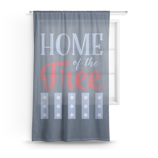 Custom American Quotes Sheer Curtain