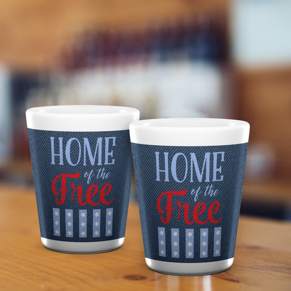 American Quotes Shot Glass - White - LIFESTYLE