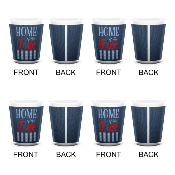 American Quotes Shot Glass - White - Set of 4 - APPROVAL