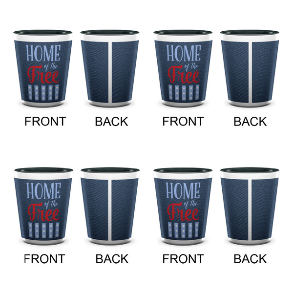 American Quotes Shot Glassess - Two Tone - Set of 4 - APPROVAL